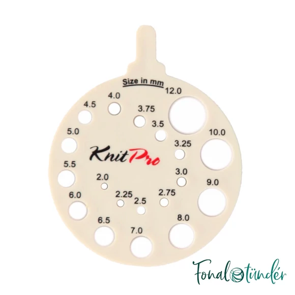 KnitPro - Round View Sizer - kötőtű méret ellenőrző - ecru 