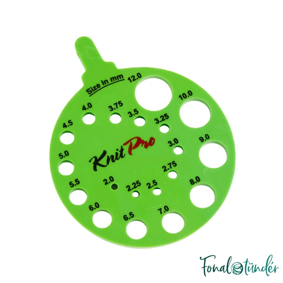 KnitPro - Round View Sizer - kötőtű méret ellenőrző - zöld