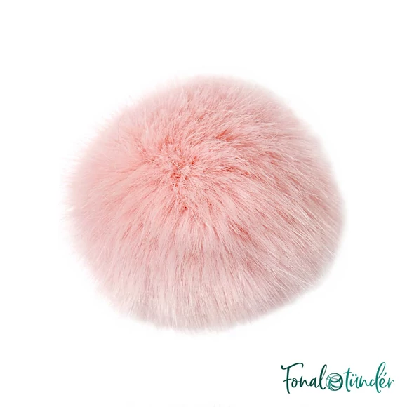 Fake Fur Pompom - light Pink - rózsaszín műszőr pompom sapkához
