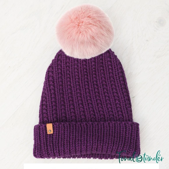 Fake Fur Pompom - light Pink - rózsaszín műszőr pompom sapkához