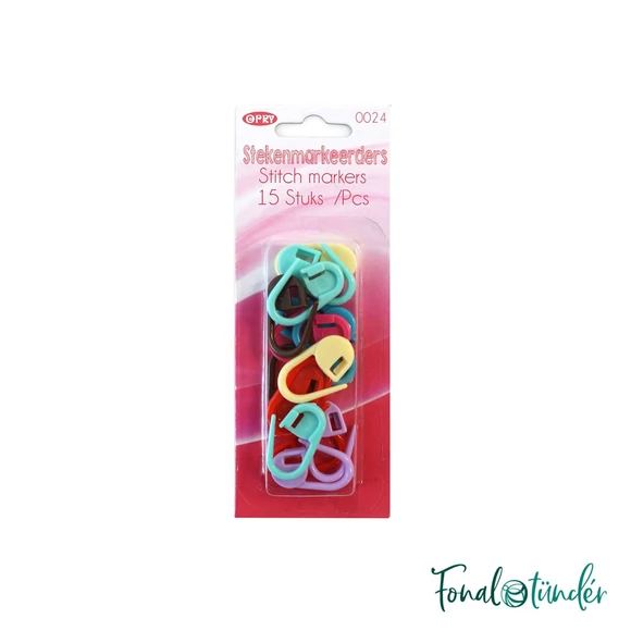 Opry Locking stitch markers  - zárható műanyag szemjelölő készlet- 15db
