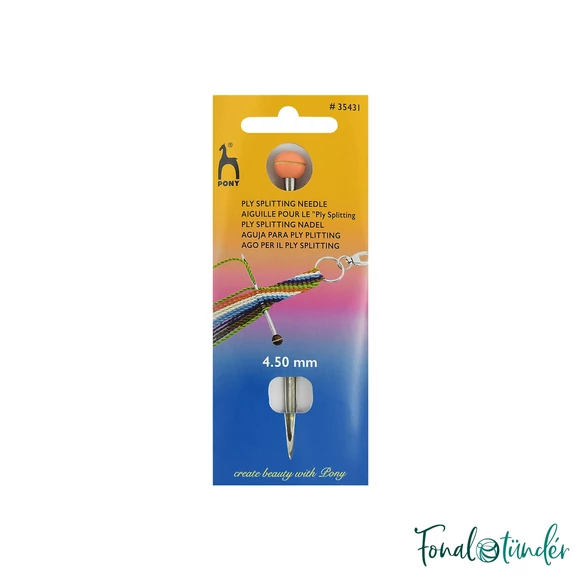 Pony -  PLY Splitting needle - speciális tű szálak szétválasztásához, fonáshoz - 4.5mm