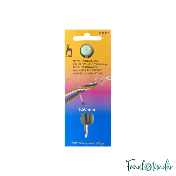 Pony -  PLY Splitting needle - speciális tű szálak szétválasztásához, fonáshoz - 6.5mm