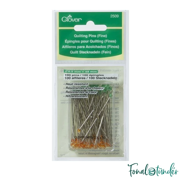 Clover Quilting Pins Fine - 0.5mm