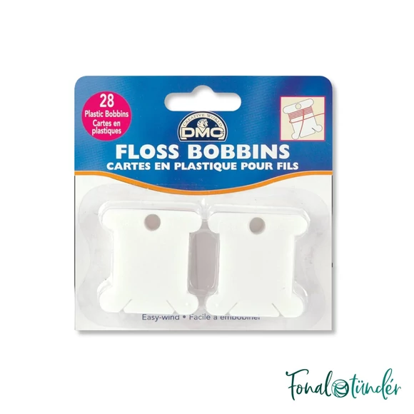 DMC plastic bobbin set - műanyag spulni készlet - hímzőfonalhoz - 28db