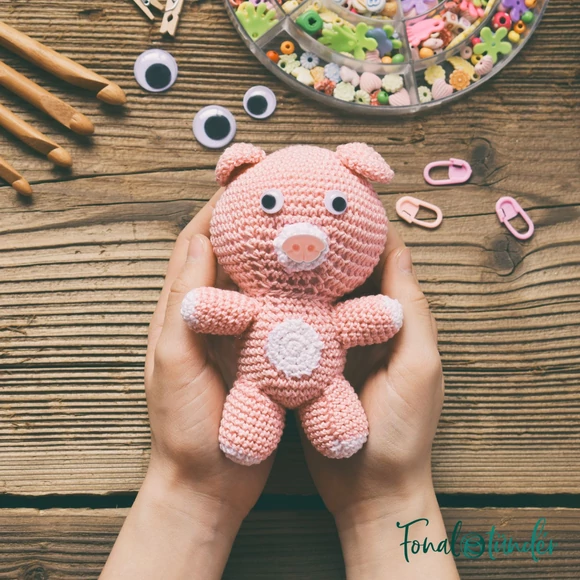 Rózsaszín amigurumi biztonsági orr - pink safety animal nose - 9mm