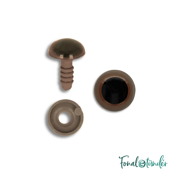 barna baba/figura szemek - biztonsági - brown safety eyes - 6mm
