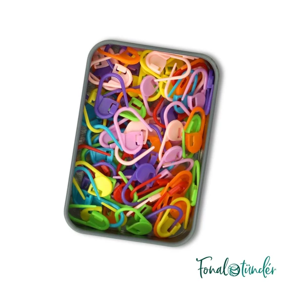  Durable Locking stitch markers  - zárható műanyag szemjelölő készlet - 23mm - 80db