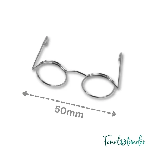 Ezüst szemüveg amigurumi figurákhoz - Silver Glasses - for amigurumi toys