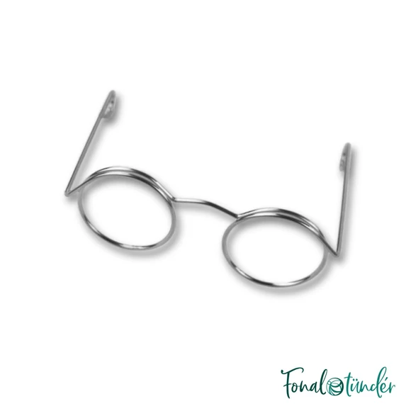 Ezüst szemüveg amigurumi figurákhoz - Silver Glasses - for amigurumi toys