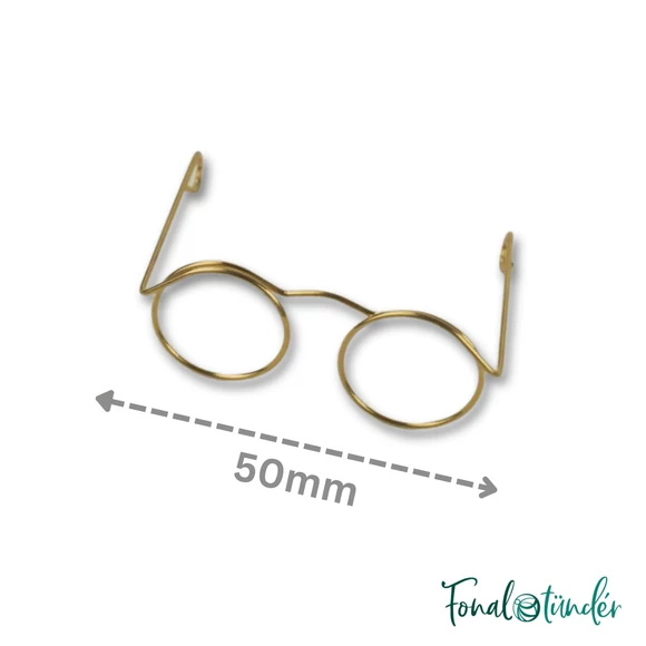 Ezüst szemüveg amigurumi figurákhoz - Silver Glasses - for amigurumi toys