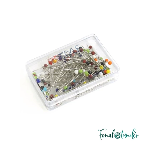 Restyle üvegvégű gombostű - glass-headed pins - 100db