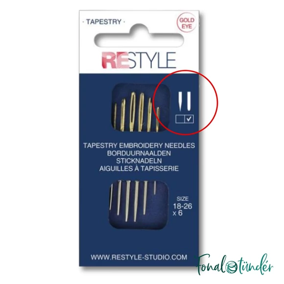 Restyle Goblein hímzőtű készlet - tapestry needle set - 6db