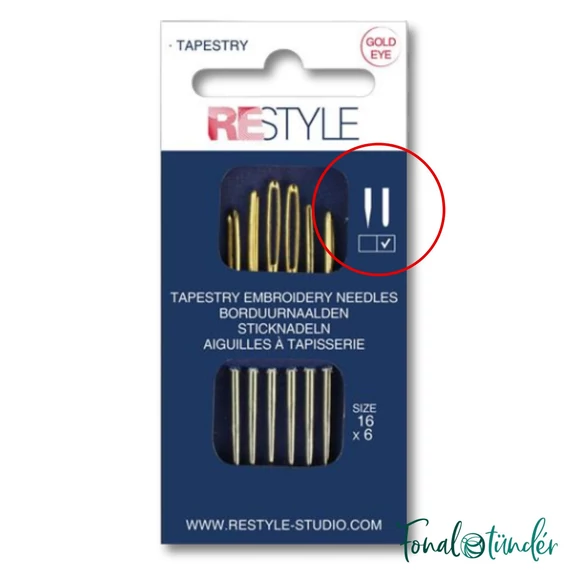 Restyle Goblein hímzőtű készlet - tapestry needle set - 6db