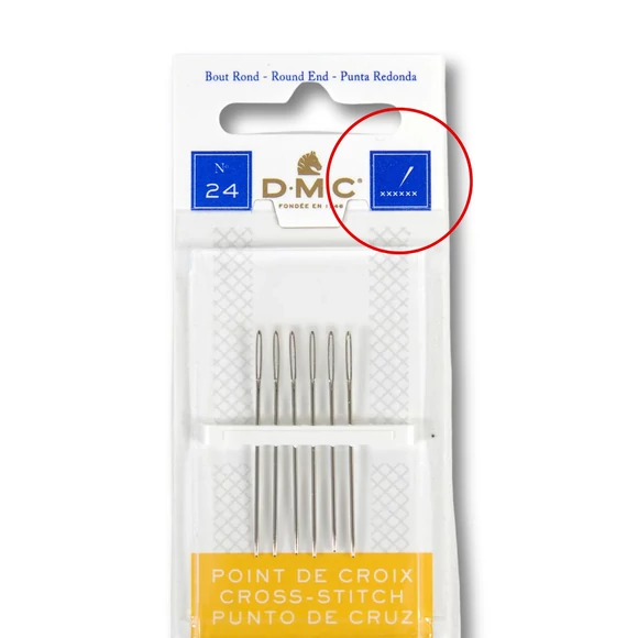 DMC Cross-stitch needles no.24 - 6pcs - keresztszemes hímzőtű készlet - 6db