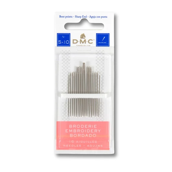 DMC classic embroidery needles no.5-10 - 16pcs - hímzőtű készlet