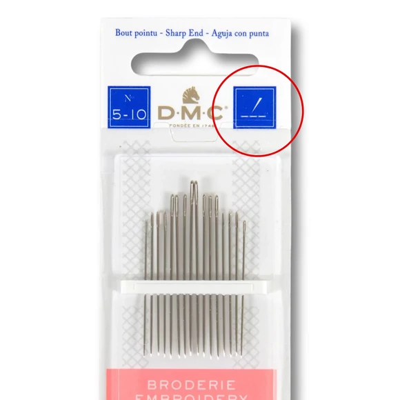 DMC classic embroidery needles no.5-10 - 16pcs - hímzőtű készlet