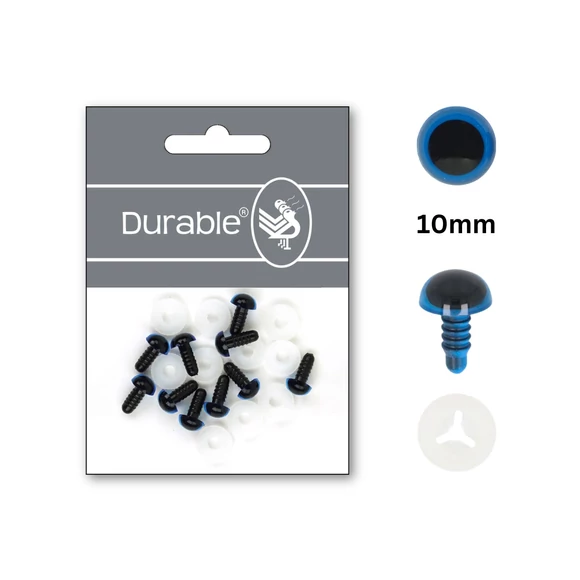 Kék-Fekete baba/figura szemek - biztonsági - Blue safety eyes -10mm