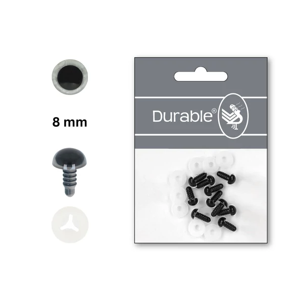 Áttetsző-Fekete baba/figura szemek - biztonsági - Transparent safety eyes -8mm