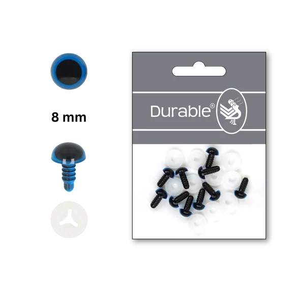 Kék - Fekete baba/figura szemek - biztonsági - Blue safety eyes -8mm