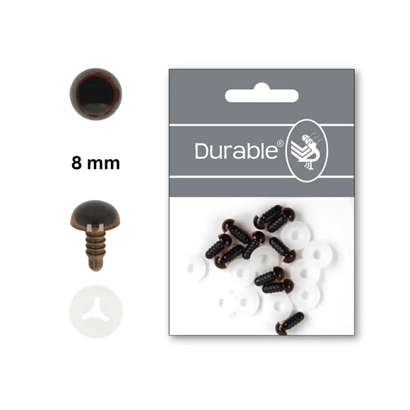 Barna-Fekete baba/figura szemek - biztonsági - Brown safety eyes -8mm