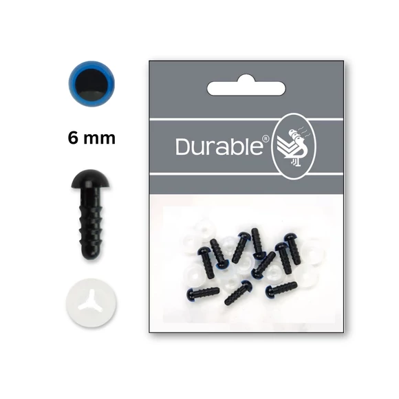 Kék - Fekete baba/figura szemek - biztonsági - Blue safety eyes 6mm