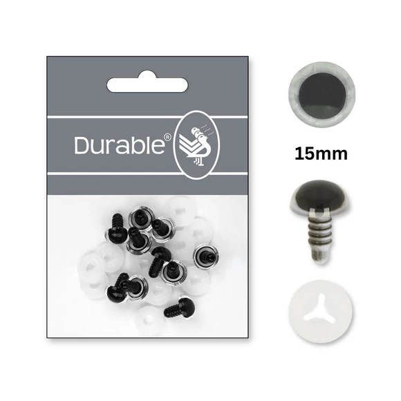 Áttetsző-Fekete baba/figura szemek - Transparent safety eyes - 15mm