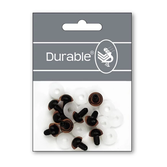 Barna-Fekete baba/figura szemek - biztonsági - Brown safety eyes -15mm