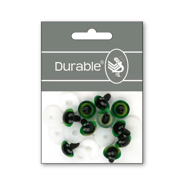 Zöld-Fekete baba/figura szemek - biztonsági - green-black safety eyes -20mm