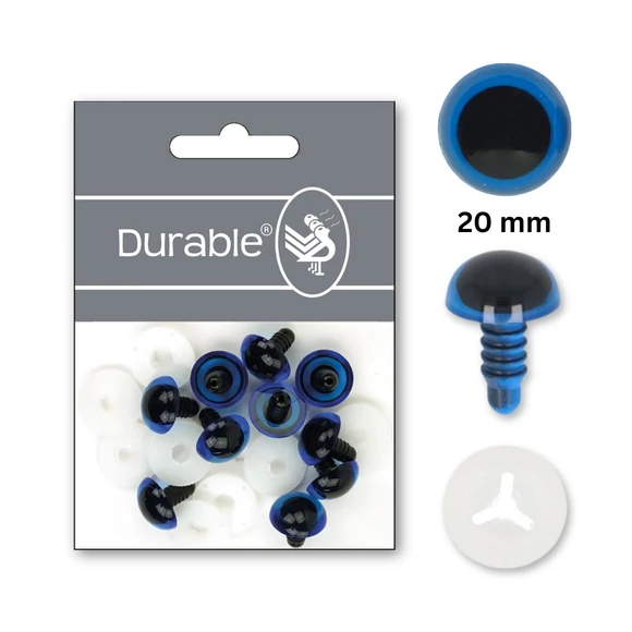 Kék baba/figura szemek - biztonsági - Blue safety eyes -20mm