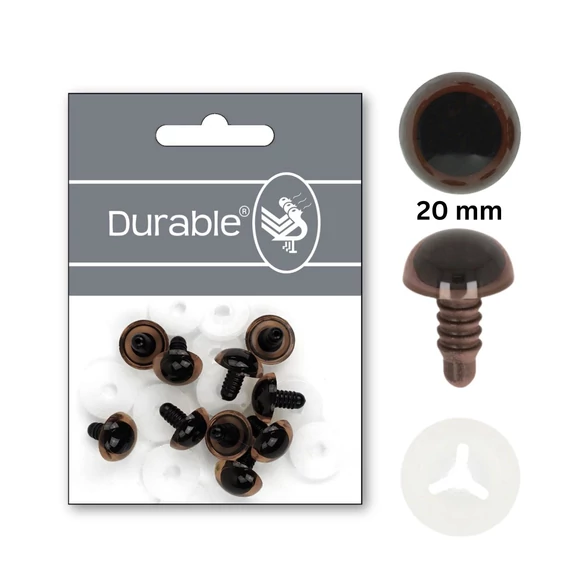 Barna baba/figura szemek - biztonsági - Brown safety eyes - 20mm