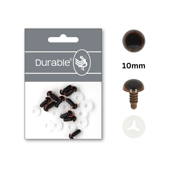 Barna-Fekete baba/figura szemek - biztonsági - Brown safety eyes -10mm