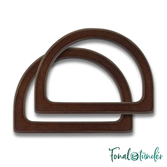 ReStyle wooden bag handle - brown  - íves fa táskafül - 12 x 8cm