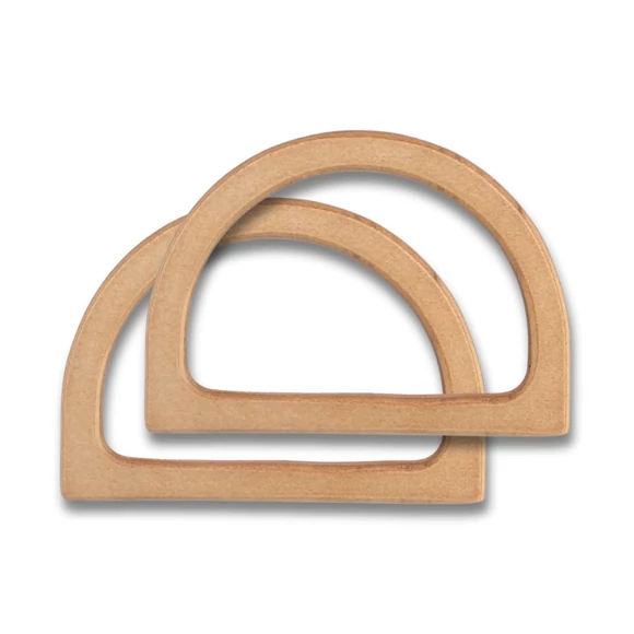 ReStyle wooden bag handle - brown  - íves fa táskafül - 12 x 8cm