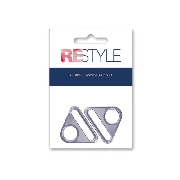 ReStyle D ring for bags - felvarrható fém rögzítőelem táskákhoz - 2db