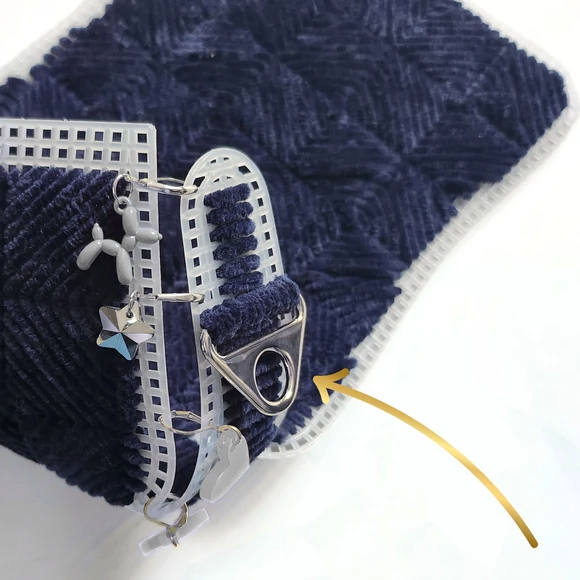 ReStyle D ring for bags - felvarrható fém rögzítőelem táskákhoz - 2db