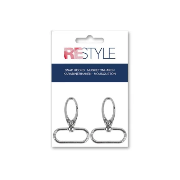 ReStyle Sanp hooks for bags - fém karabineres rögzítőelem táskákhoz - 2db