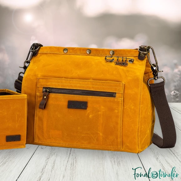 Della Q 3-in-1 Makers Bag Mustard - Fonaltartó Táska - mustársárga