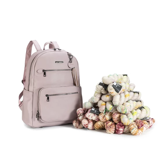 Namaste Makers Backpack - Luxus Fonaltartó Hátizsák - Petal - halvány rózsaszín