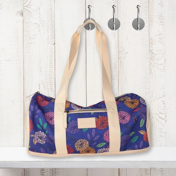 Bohin Blossoms Blue - project bag - kötős horgolós projekt táska