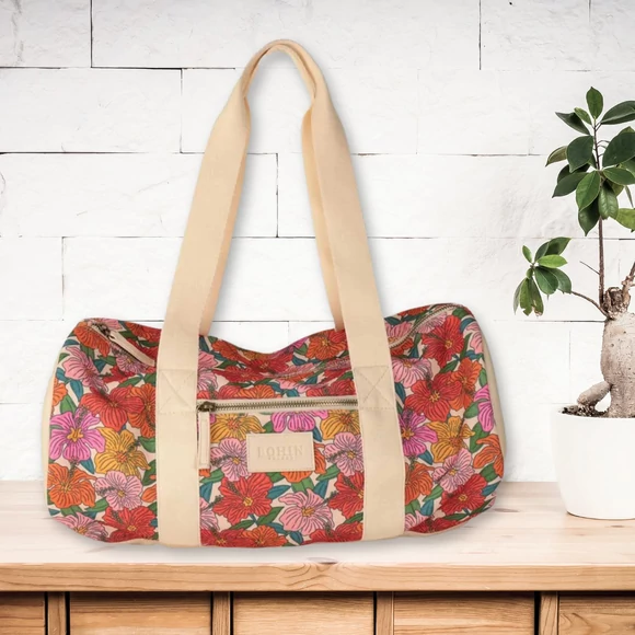 Bohin Blossoms Orange - project bag - kötős horgolós projekt táska