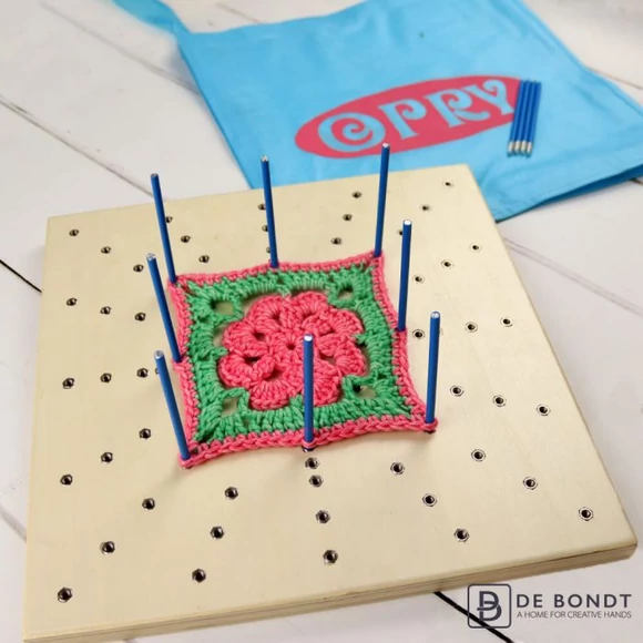 Opry kétoldalas fa blokkoló tábla - horgoláshoz - Wooden Blocking Board