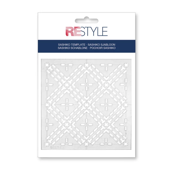 Restyle Sashiko Template - Diamonds - sashiko hímzés sablon - Gyémántok