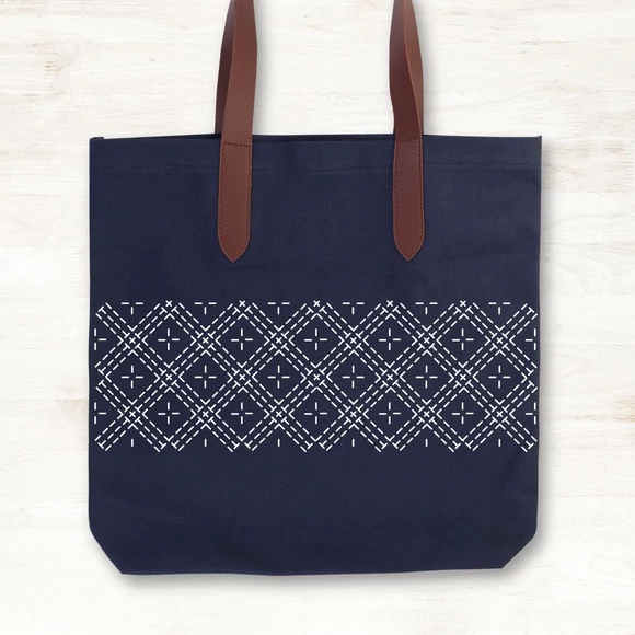 Restyle Sashiko Template - Diamonds - sashiko hímzés sablon - Gyémántok