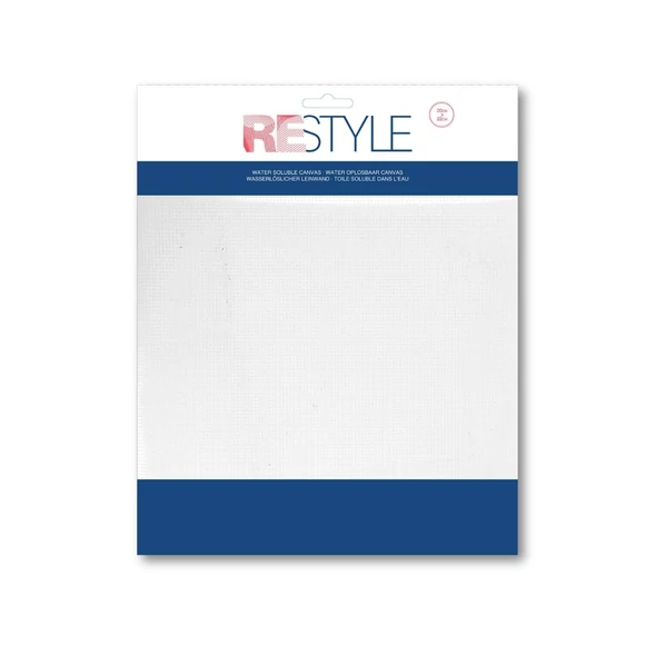 ReStyle Vízben oldódó hímzővászon - Water Soluble Canvas - 14 count - 20x22cm