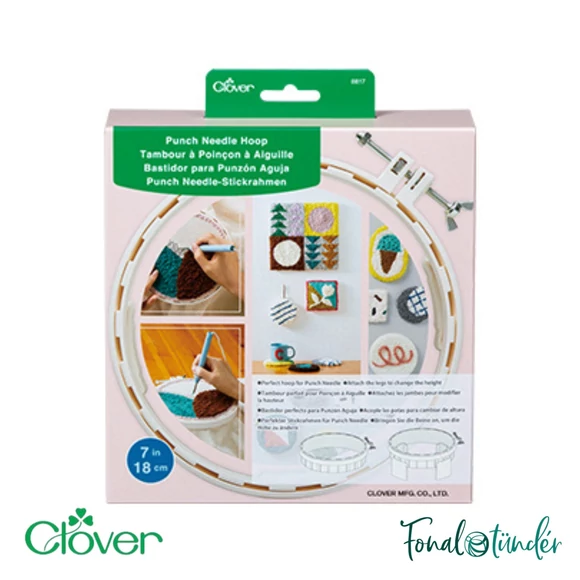 Clover - Hímzőkeret készlet - hímzőtoll technikához - Punch needle hoop