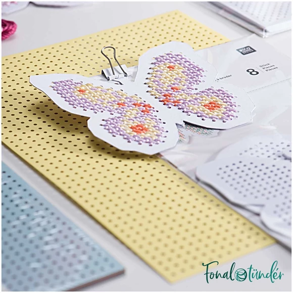 Rico Paper Embroidery Board Easter - húsvéti karton hímzősablon