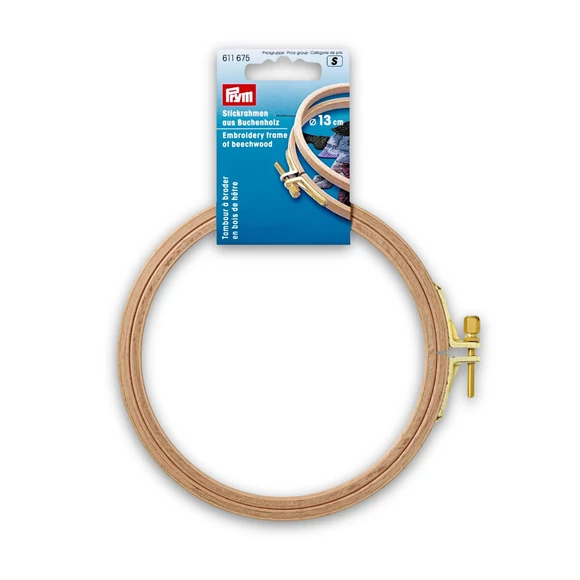 Prym Wooden Embroidery hoop -13 cm - kerek bükkfa hímzőkeret