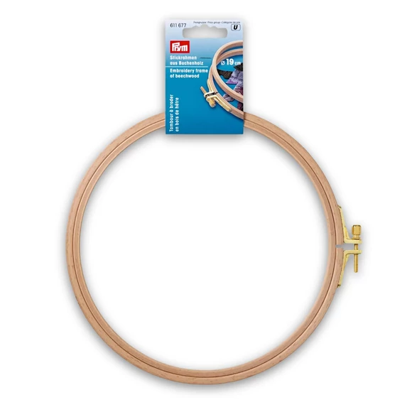 Prym Wooden Embroidery hoop - 19cm - kerek bükkfa hímzőkeret