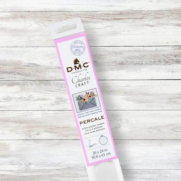 DMC Fabric for fine punch needle - White - 50x60cm - fehér 100% pamut hímzővászon